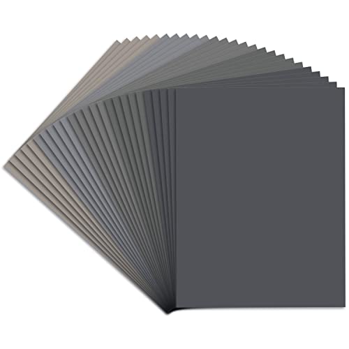 LCubro 25PCS Sandpaper, Wet Dry Sandpaper, High Grit 1000 2000 3000 5000 7000 Sandpaper Sheets Assortment for Wood Metal Polishing Automotive Sanding, 9 x 11 inches - Image 1