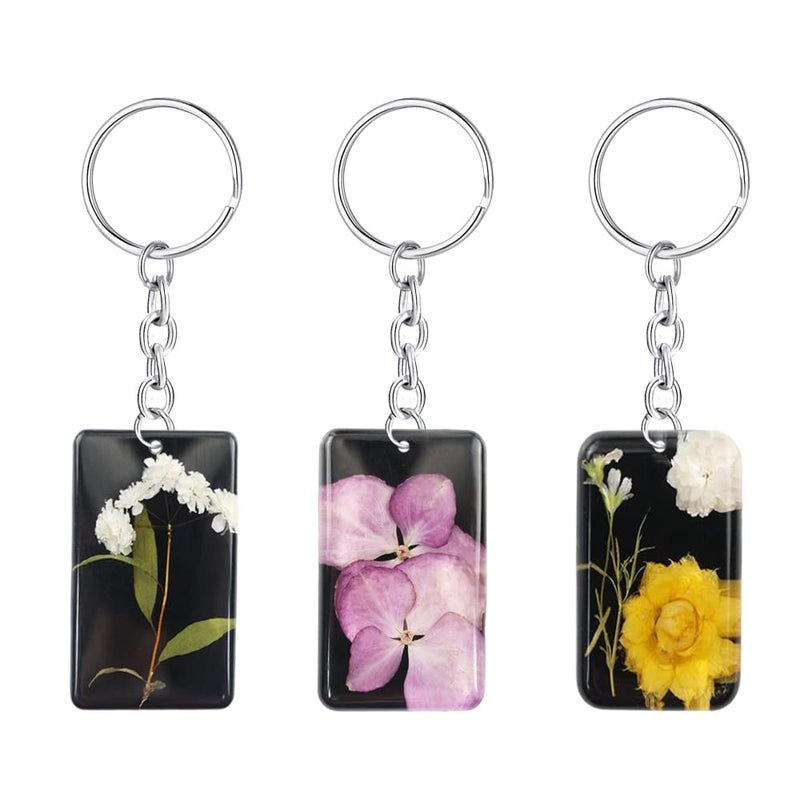 Weenkeey 6 Pcs Rectangle Keychain Silicone Mold Rectangle Keychain Charms Epoxy Resin Mold Rectangle Tag Resin Casting Molds For Diy Crafts Jewelry Pendant - Image 3