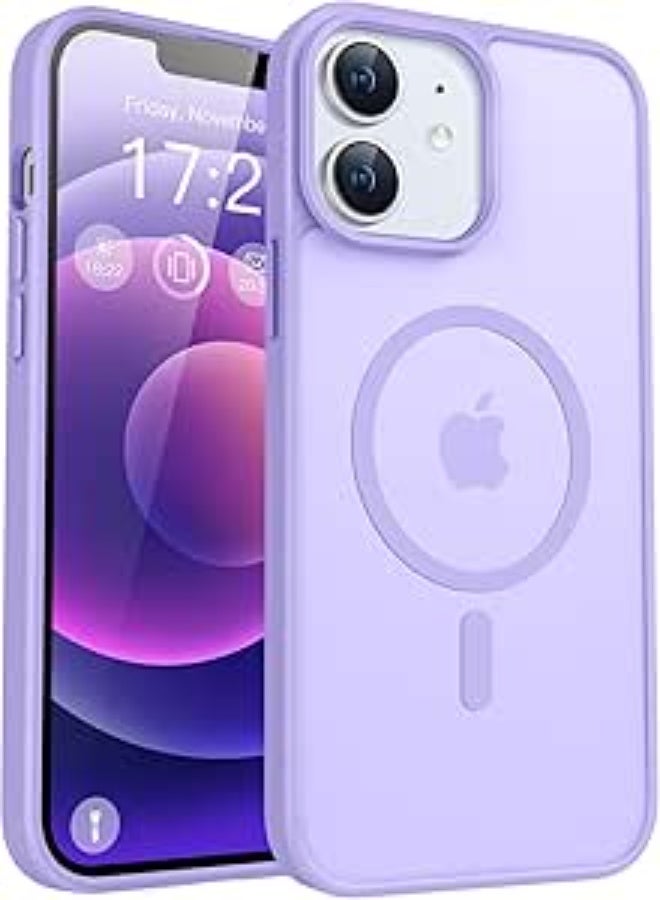 جراب هاتف مغناطيسي لهاتف iPhone 12 / 12 pro، [متوافق مع Magsafe] تصميم نحيف غير لامع مقاوم للصدمات والصدمات والحماية من السقوط للفتيات والنساء والأولاد والرجال لهاتف iPhone 12 / 12 pro (أرجواني فاتح) - Image 1