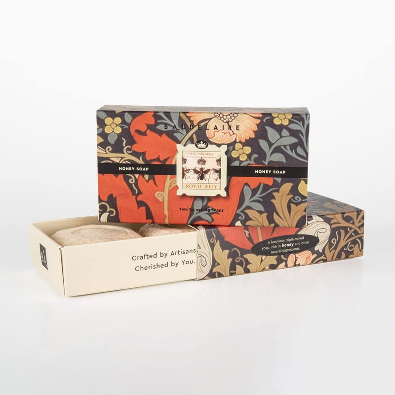 Baudelaire Honey and Calendula Bar Soap 14 Ounce Set of 2