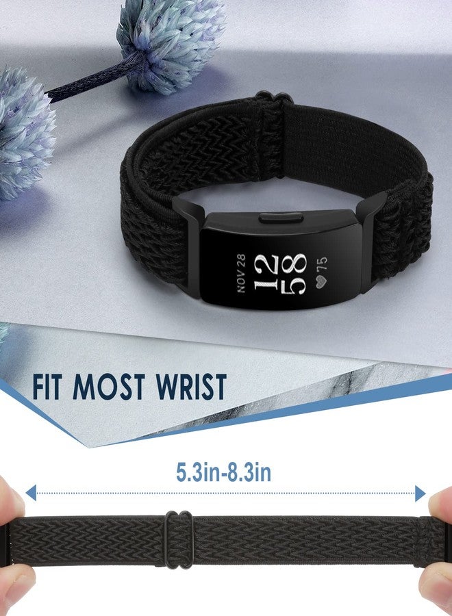 ShuYo 10 PACK Elastic Band Compatible with Fitbit Inspire/Fitbit Inspire HR/Fitbit Inspire 2,Adjustable Nylon Sport Replacement Wristband for Women&Men - Image 3
