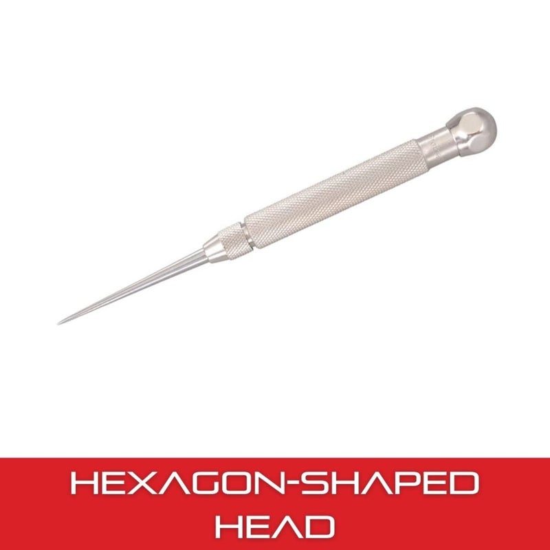 ستارريت قلم تحديد جيب من الفولاذ من ستاريت برأس سداسي الشكل - طول السن 2-7/8 بوصة، قطر المقبض 3/8 بوصة، مقبض محزز ومطلي بالنيكل - 70B - Image 3