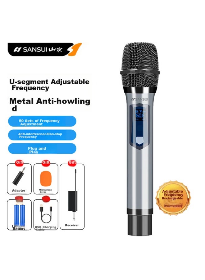 Sansui Wireless Microphone Set For Home Singing, Karaoke, Outdoor Stage, Ktv, Hosting, Meetings, And - Image 1