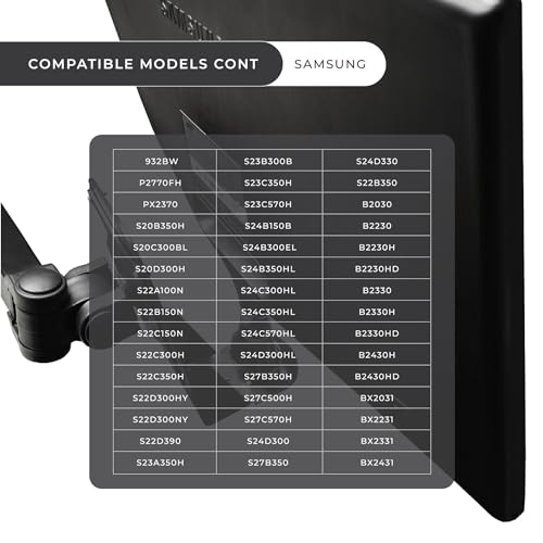 HumanCentric VESA Mount Adapter Bracket Compatible with Samsung Monitors, Fits Many Models Including PX2370, S23C350H, S24B300EL, S24D300, S27B350, S24D330, S22B350, and More - Image 3