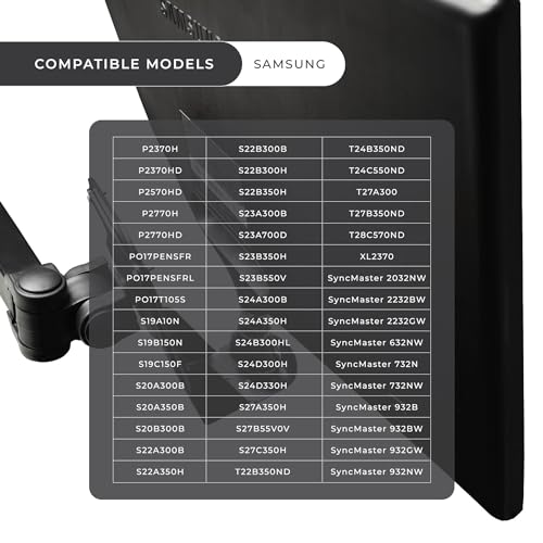 HumanCentric VESA Mount Adapter Bracket Compatible with Samsung Monitors, Fits Many Models Including PX2370, S23C350H, S24B300EL, S24D300, S27B350, S24D330, S22B350, and More - Image 2
