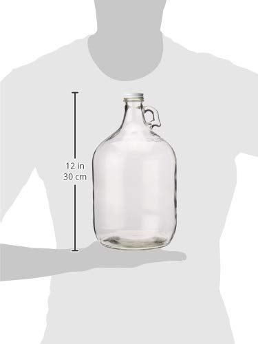 FastRack Glass Water Bottle Includes 38 mm Metal Screw Cap, 1 gallon Capacity, Clear (MN-TF9E-S1RA) - Image 3