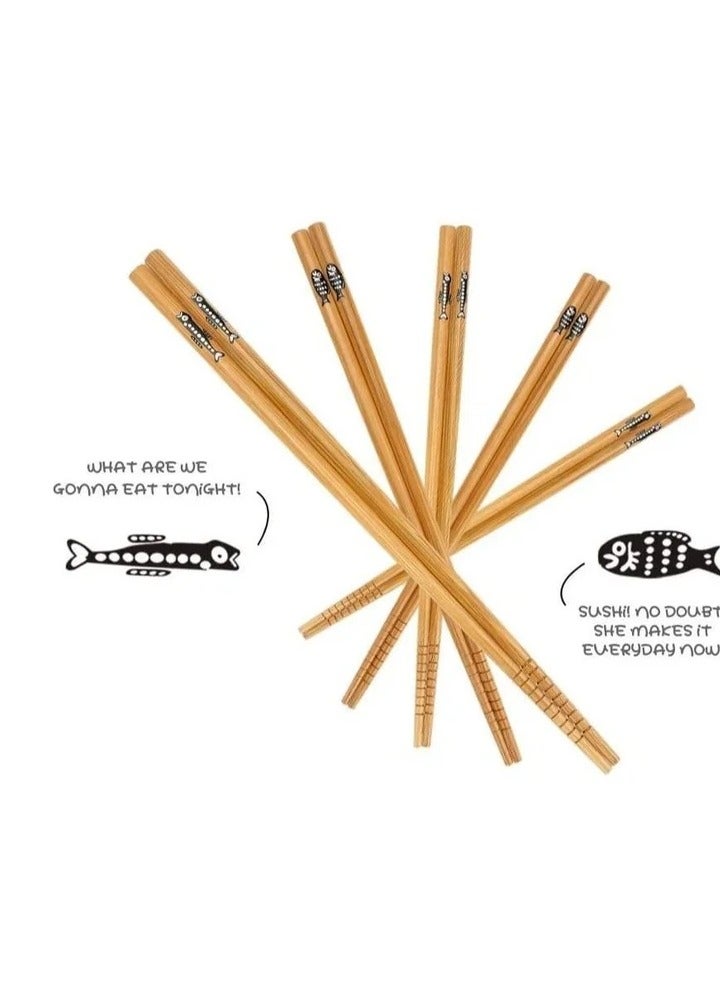 Sushi Making Kit, Bamboo Sushi Mat, Including 2 Sushi Rolling Mats, 5 Pairs of Chopsticks, 1 Paddle, 1 Spreader, 1 Beginner Guide PDF, Roll On, Beginner Sushi Kit - Image 2