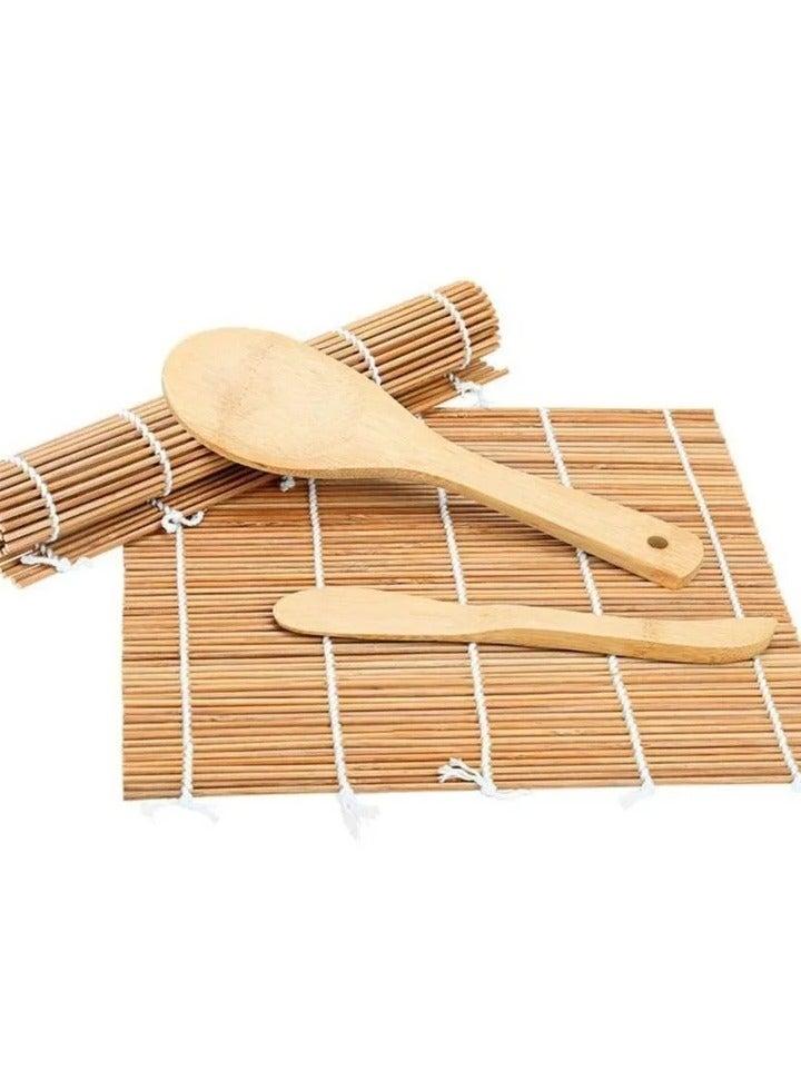 Sushi Making Kit, Bamboo Sushi Mat, Including 2 Sushi Rolling Mats, 5 Pairs of Chopsticks, 1 Paddle, 1 Spreader, 1 Beginner Guide PDF, Roll On, Beginner Sushi Kit - Image 3