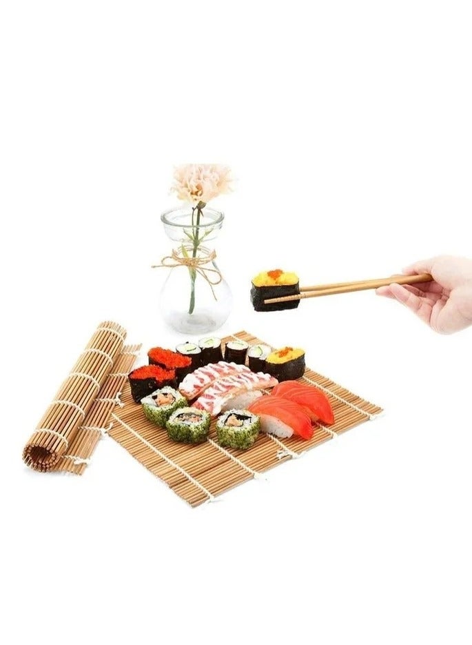 Sushi Making Kit, Bamboo Sushi Mat, Including 2 Sushi Rolling Mats, 5 Pairs of Chopsticks, 1 Paddle, 1 Spreader, 1 Beginner Guide PDF, Roll On, Beginner Sushi Kit - Image 4