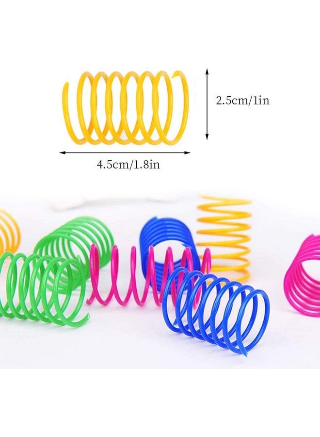 Inralimot 8Pcs Interactive Cat Toys - Durable Plastic Coils, Colorful Springs for Indoor Cats - Active Play for Swatting, Biting, Hunting - Image 2
