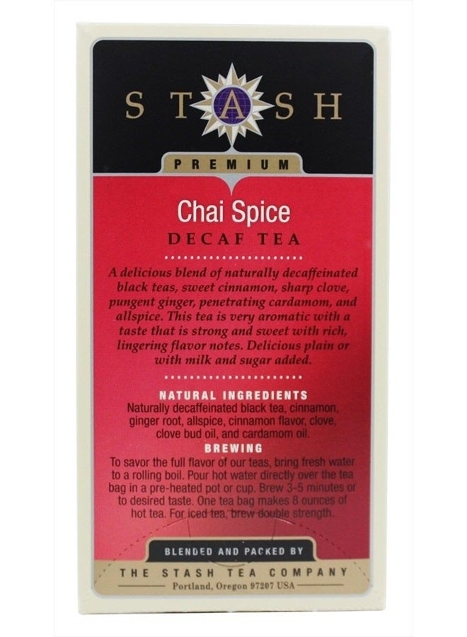 STASH Tea Decaf Chai Spice Tea 18 Count Tea Bags (packaging may vary) Individual Decaffeinated Black Tea Bags, Use in Teapots Mugs or Cups, Brew Hot Tea or Iced Tea - Image 2