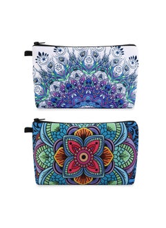 MAGEFY MAGEFY Makeup Bag Small Cosmetic Bag for Women Cute Makeup Pouch (2 packs Blue) 