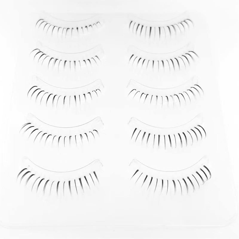 DAODER False Eyelashes Bottom Lashes Natural Look Wispy Clear Band Lower Lash Extension Soft Invisible Under Eyelashes 6mm 5Pairs (Bottom Lashes Daring) - Image 4