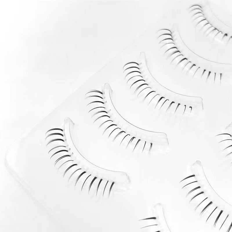 DAODER False Eyelashes Bottom Lashes Natural Look Wispy Clear Band Lower Lash Extension Soft Invisible Under Eyelashes 6mm 5Pairs (Bottom Lashes Daring) - Image 5