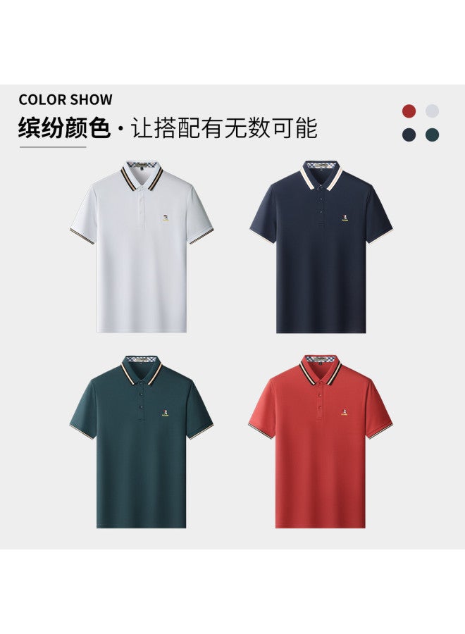Tucano قميص بولو قصير الأكمام للرجال بتصميم كاجوال عملي بألوان متباينة مريح ومتعدد الاستخدامات للصيف - Image 4