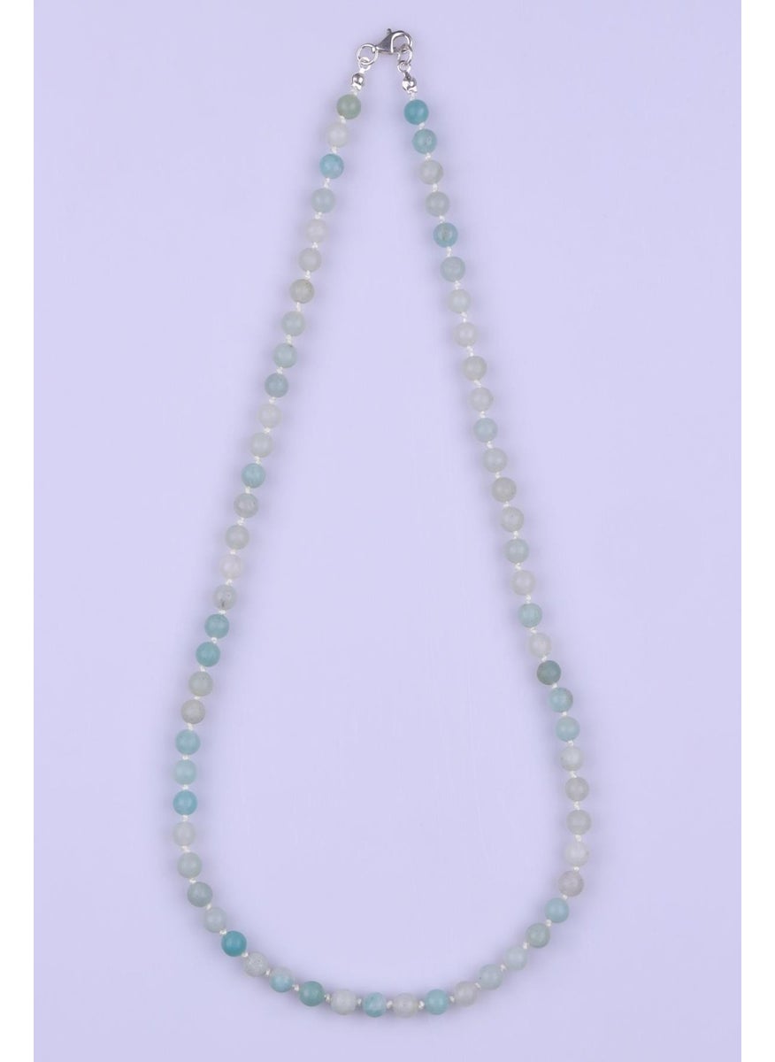Güneş Avm Gunes Avm Amazonite Natural Stone 6 mm Knotted Necklace  - Image 2