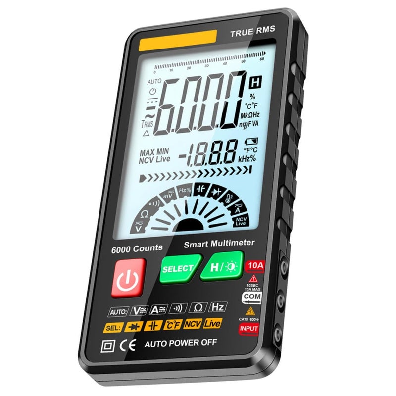 Smart Digital Multimeter Multifunction Voltage Resistance Frequency Temperature Tester With LCD Backlight And Non Contact AC Detection For Electrical And DIY Use - Image 2