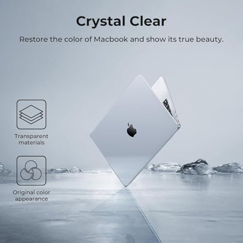 Meyaar Case Compatible with MacBook Air 15 inch M4 2025 2024 2023 Release A3241 M3 A3114 M2 A2941 Liquid Retina Display, Plastic Hard Shell (Crystal Clear) - Image 3