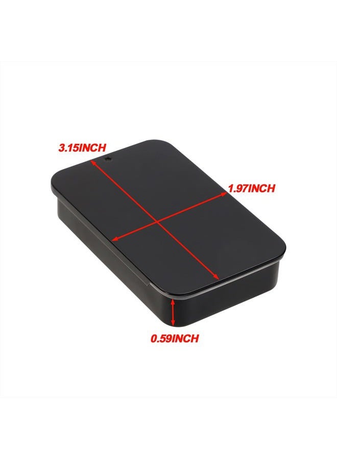 Mini Skater 4Pcs 3.15"x1.97"x0.59"Mini Metal Slide Top Tin Containers, Sliding Cover Push-Pull Tin Box,Portable Slide Cover Storage Box for Wedding Jewelry Lip Balm Container Cosmetic Organizer(Black) - Image 3