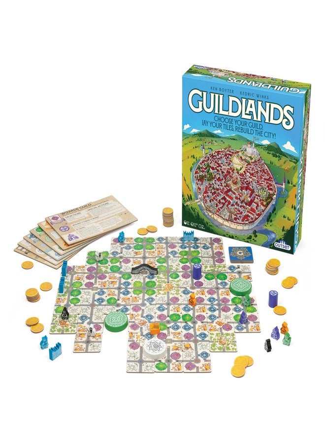 Outset Media Guildlands - Choose Your Guild, Lay Your Tiles, Rebuild The City! - for 2 to 6 Players Ages 10 and up - Image 1
