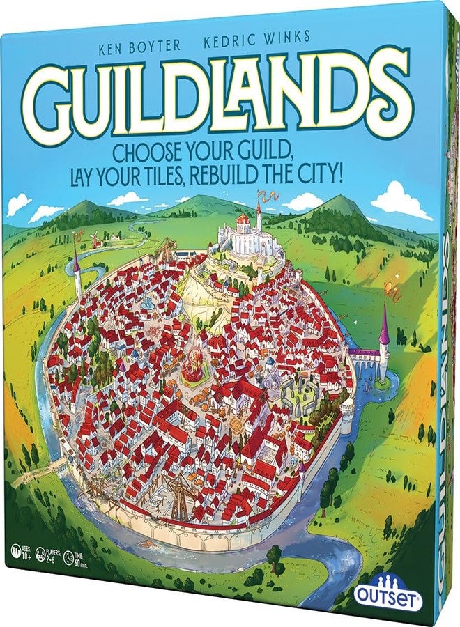 Outset Media Guildlands - Choose Your Guild, Lay Your Tiles, Rebuild The City! - for 2 to 6 Players Ages 10 and up - Image 2
