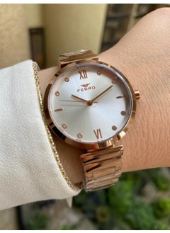 FERRO FL21241A-C Rose Steel Strap Women's Wristwatch  - Image 1