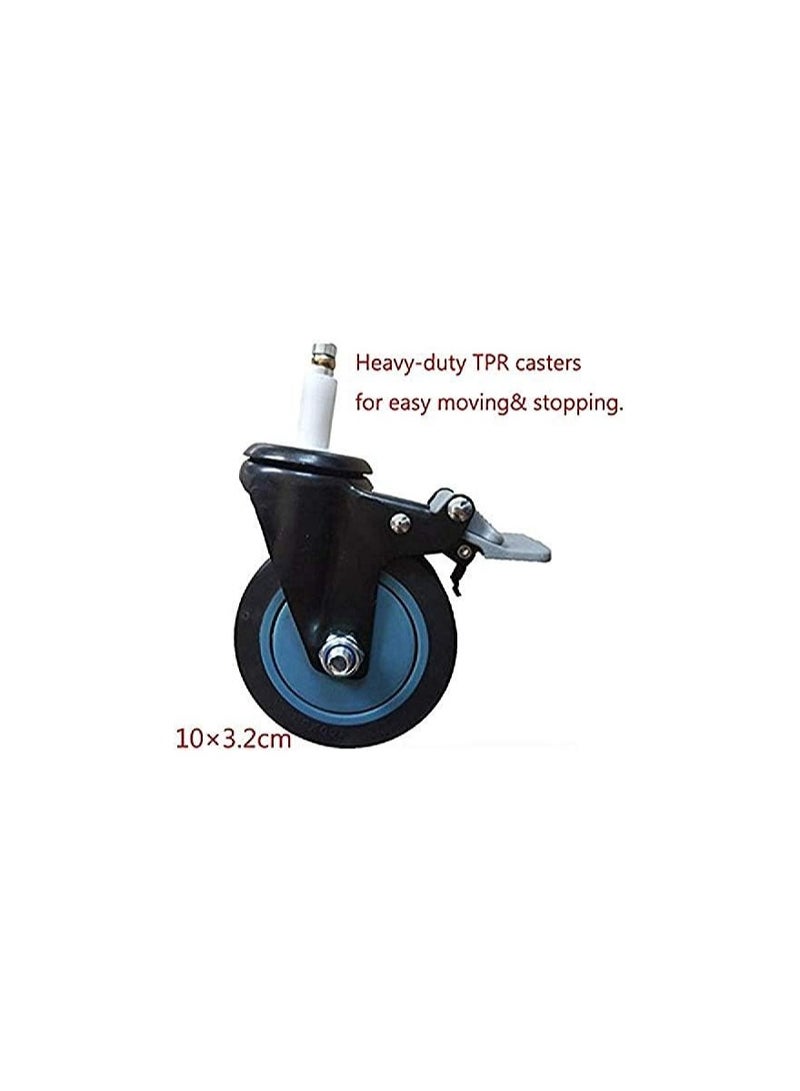 Generic 3 Tier Trolley On Wheels Black Heavy Duty Hotel Catering Trolley with Handle on Wheels  - Image 4