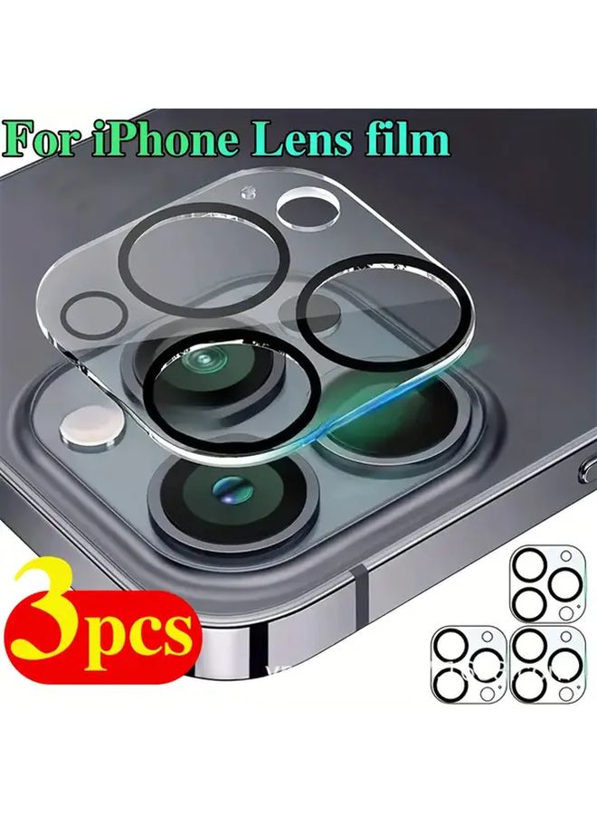 3 حزمة 9H زجاج مقوى لحامية عدسة آيفون 16 برو مقاوم للخدوش وبصمات الأصابع - Image 2
