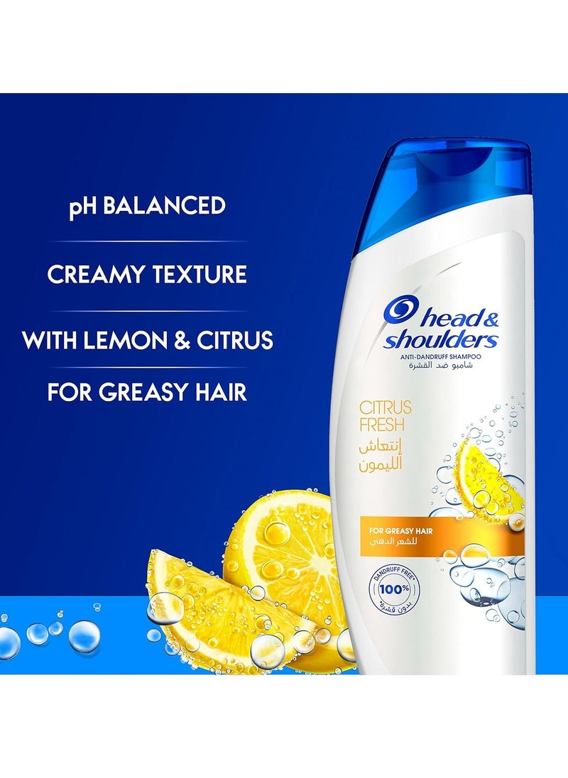 Head & Shoulders Anti-Dandruff Shampoo Citrus Fresh For Greasy Hair 400ML  - Image 5