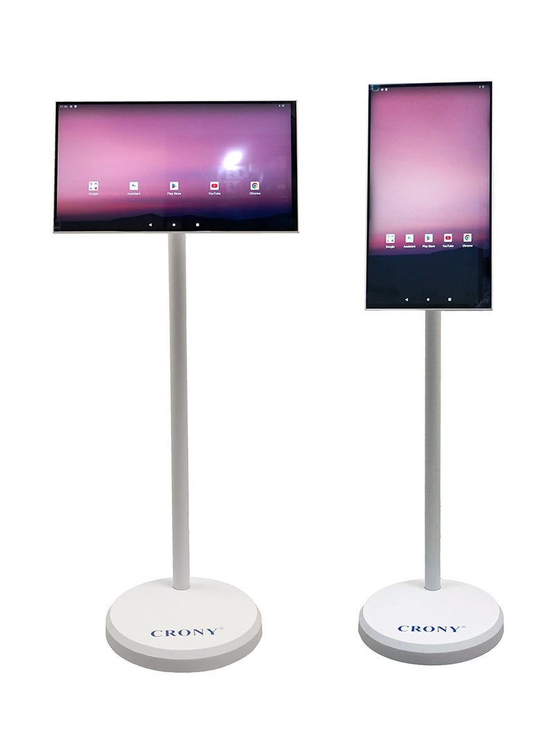 Crony D01 21.5" White Smart Android 12 Touchscreen – 10-Point TP G+G Touch, FHD 1080x1920 @60Hz, 4GB+64GB, 6000mAh Battery (5H Use) – Dual-Band Wi-Fi, Bluetooth, Type-C, Remote Control – Electronic Whiteboard, Smart Writing & Multi-Screen Co-Working  - Image 2