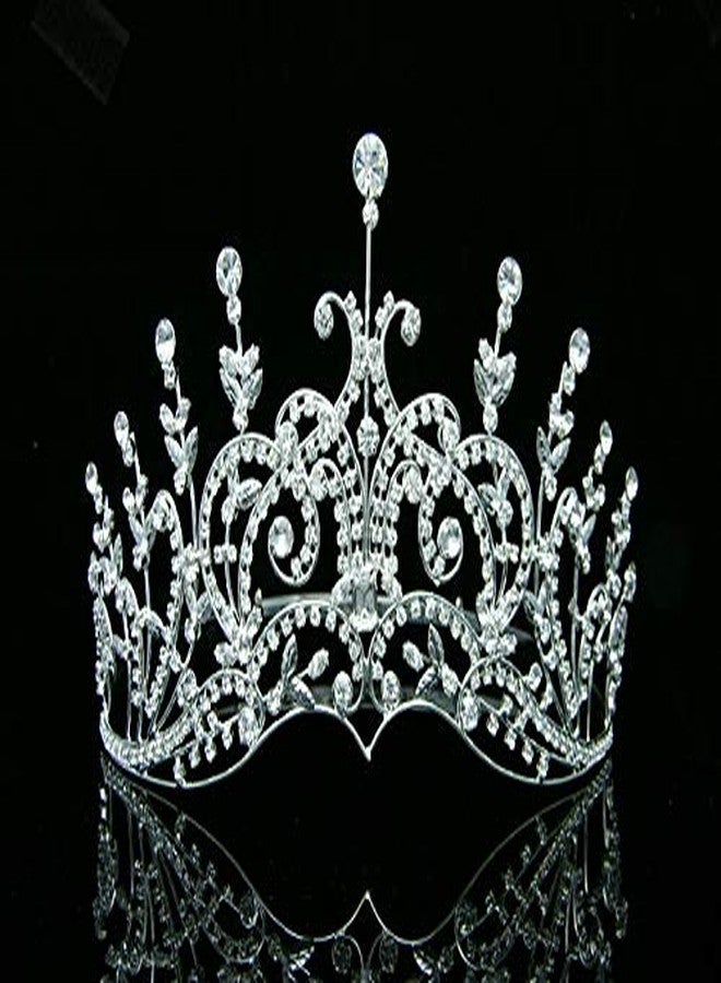 سامكي تاج زفاف كريستالي من سامكي، قطعة رأس أنيقة وإكسسوارات شعر للنساء - Image 4