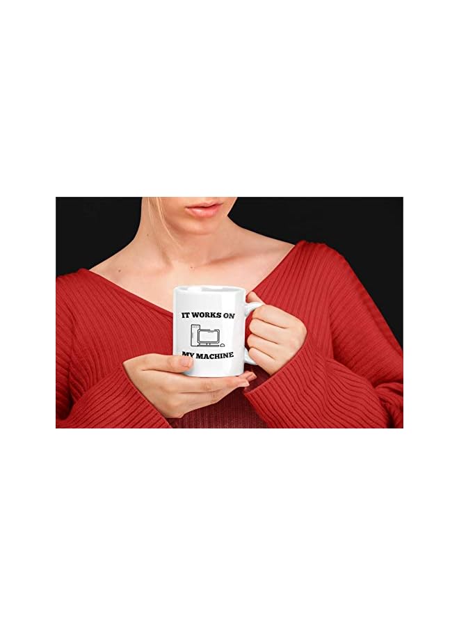 S-TOP Computer Science Programmer Gifts. Funny Coding Geek 11 oz Coffee Mug. It Works On My Machine. Gift Idea for Developer or Programming Teacher/Student. Tech Work Humor Cup. - Image 2