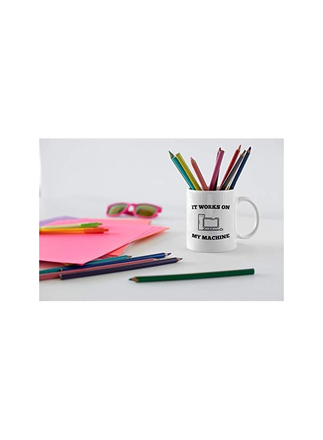 S-TOP Computer Science Programmer Gifts. Funny Coding Geek 11 oz Coffee Mug. It Works On My Machine. Gift Idea for Developer or Programming Teacher/Student. Tech Work Humor Cup. - Image 4