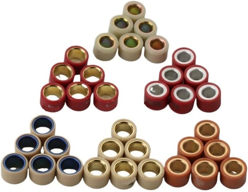 Motorcycle 6PC PCX150 SH150 Variator Roller 7g 11g 12g 13g 16g Weights 20x15mm Fit For SH125 PCX125 NES 125cc 150cc 4T(Gold) - Image 1
