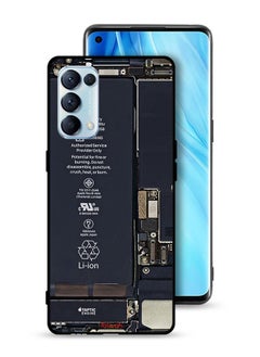Tolwak غطاء حماية لهاتف Oppo Reno5 Pro 5G بنمط دائرة الهاتف  - Image 1