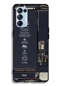 Tolwak غطاء حماية لهاتف Oppo Reno5 Pro 5G بنمط دائرة الهاتف  - Image 2