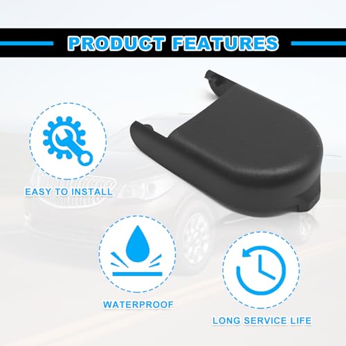 KEVWR Wiper Arm Cover ‎15776792 for Buick Chevrolet GMC Models Front Windshield Wiper Arm Nut Cowl, Black - Image 5