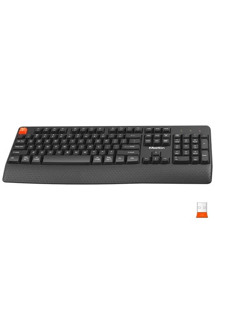 Meetion MT-C4130 Wireless Keyboard Mouse Combo Full Size 2.4GHz USB Receiver Ergonomic Keyboard and Optical Mouse for PC Laptop Office Black - Image 3