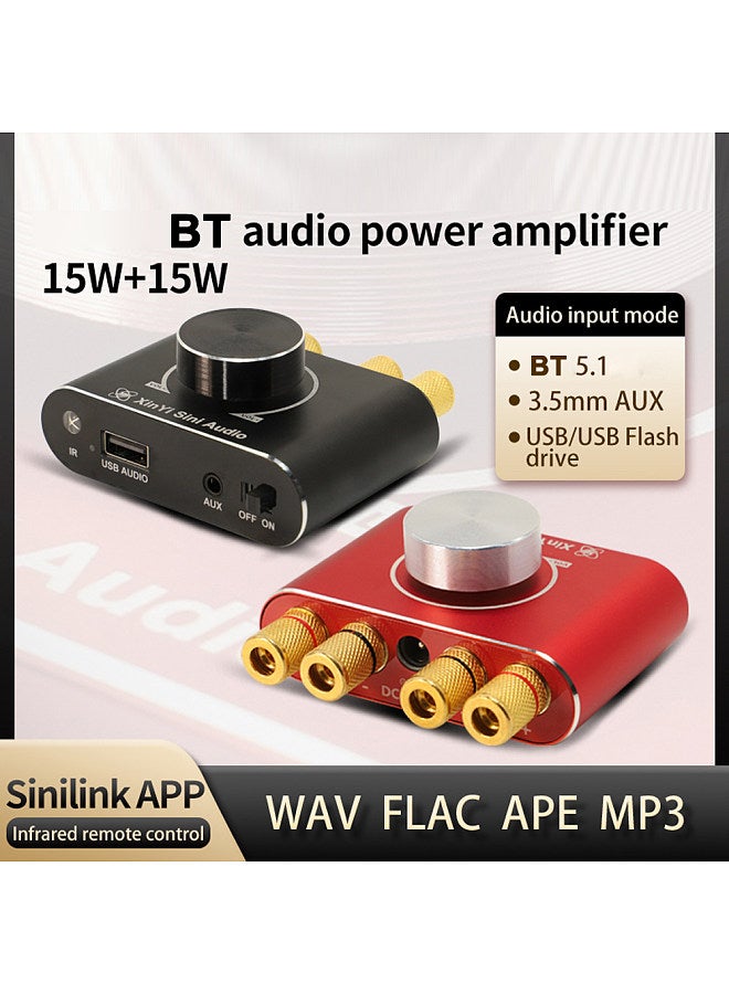 X15H 15W Stereo Amplifier Board 12/24V Speaker Audio Amplifier BT 3.5mm AUX USB U-disk Input Amplification Module  - Image 4