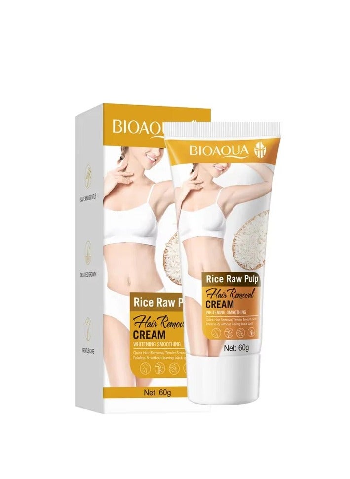 بيو أكوا كريم راموفال للشعر من لب الأرز الخام 60 جرام