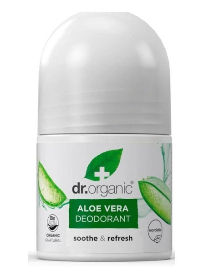 dr.organic - Aloe Vera Roll-On Deodorant 50ml - Image 1