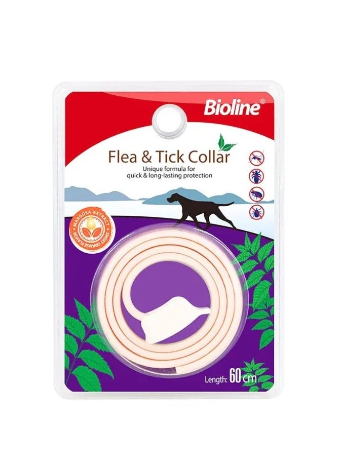 Bioline Flea and Tick Dog Collar 60cm[Flavor - Margosa & Sweet Orange] - Image 1
