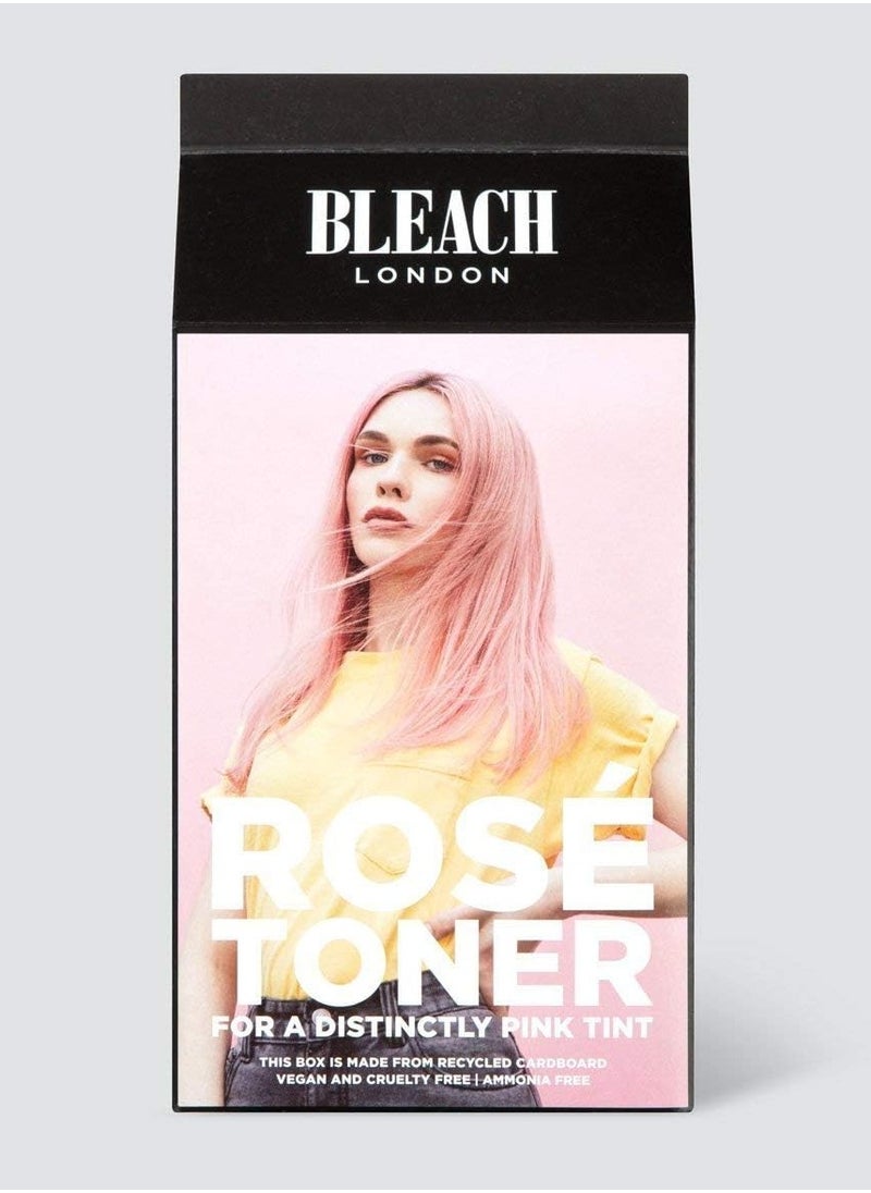 BLEACH LONDON Rose Toner Kit  Yellow Brass Removing colour Depositing Formula For Pastel Pink Base  For Blonde Hair and Post Bleached Hair  Vegan Cruelty Free  Ammonia Free  - Image 1