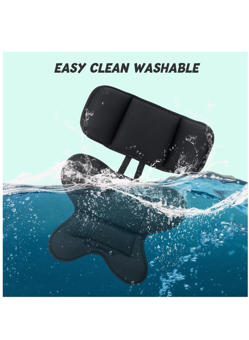 Excefore Infant Car Seat Insert, Baby Carseat Head & Body Support for Newborn, Soft Stroller Cushion Insert, Perfect for Infant Car Seats, Strollers, Cradles, Carriers Black - Image 5