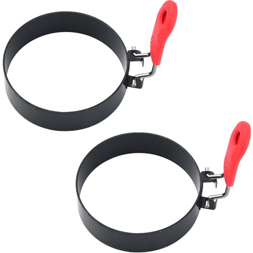 35 Egg Rings Set of 2 with Silicone Handle Round Mold for English MuffinsPancake Mold for Indoor Camping Breakfast Sandwiches Egg Mcmuffins