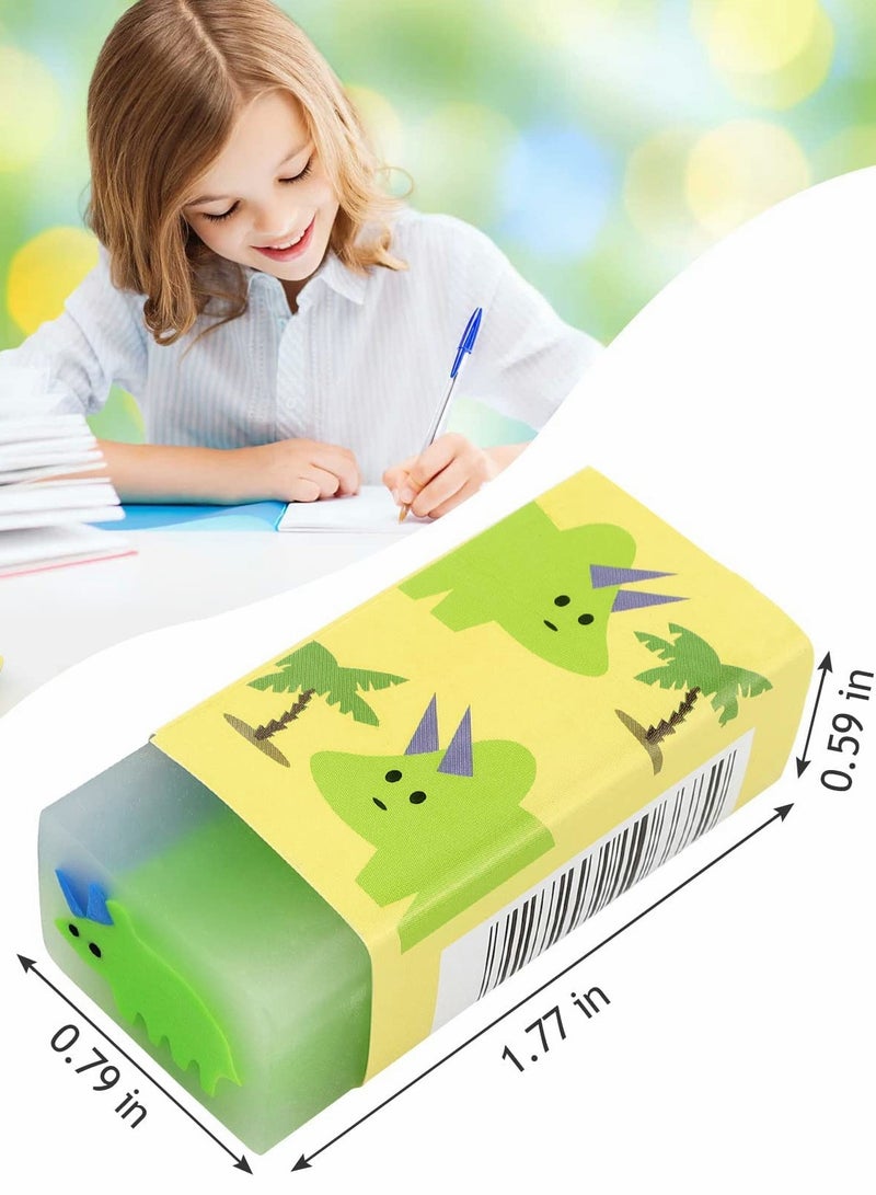SYOSI 8pcs Dinosaur Eraser, Animal Eraser, Educational Eraser Toys for Kids, Cute Pencil Soft Eraser - Image 5