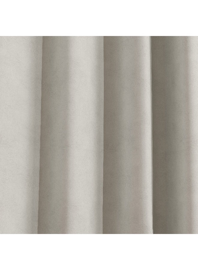 Home Box Dove 2-Piece Velvet Extra Long Dimout Curtain Set 135 x 300 cm - Image 1