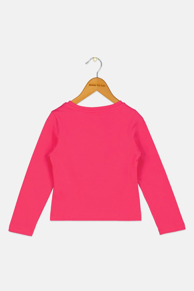 FREDDY Toddlers Girl Crew Neck Long Sleeves Graphic Print , Pink - Image 2