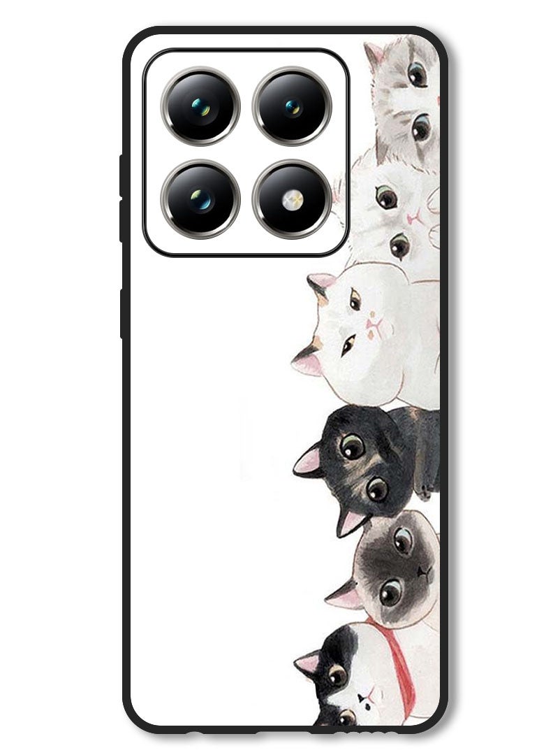 Theodor Case Compatible with Xiaomi 14T Pro Protection Shockproof Bumper Cover Cute Cats - Image 1
