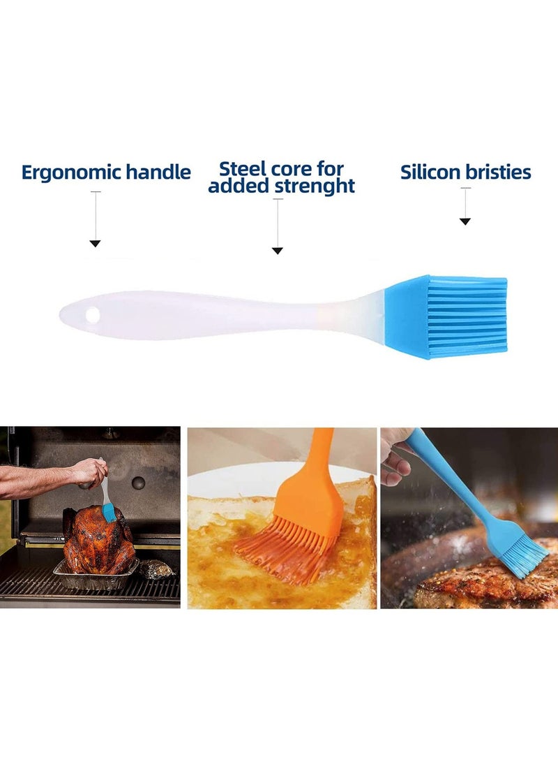 سونسر 4 قطع فرشاة السيليكون المقاومة للحرارة الملونة الزاهية للخبز، BBQ والصلصة - Image 3